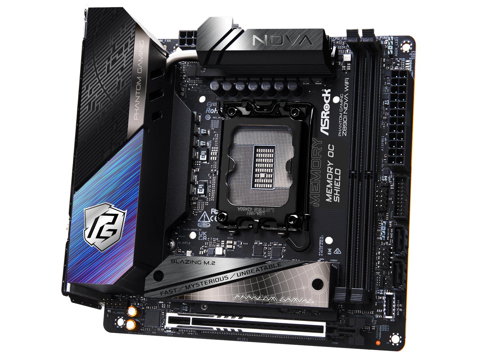 ASRock Z890I NOVA WIFI Mainboard - Intel Z890 - Intel LGA1851 socket - DDR5 RAM - Mini-ITX