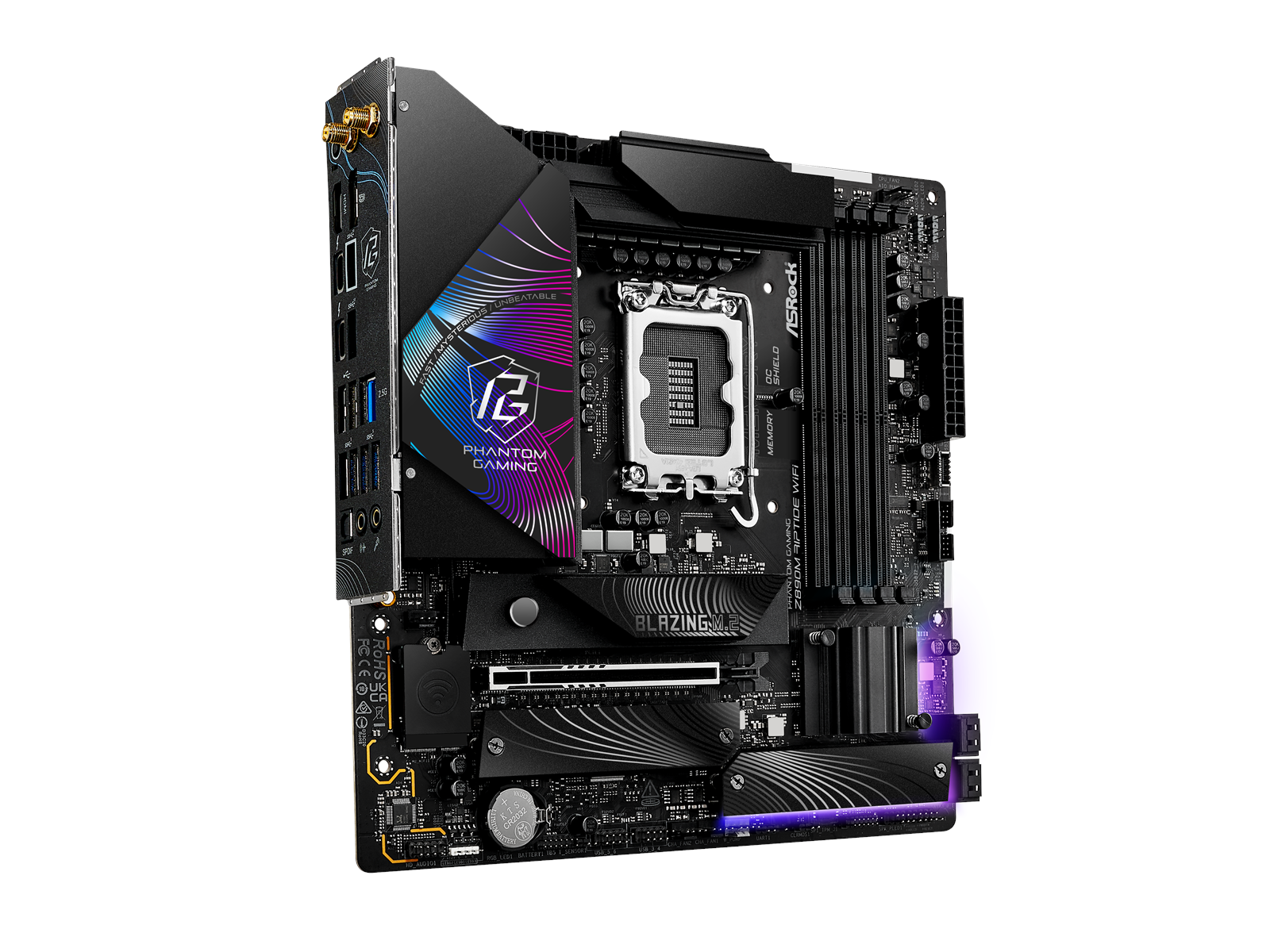 ASRock Z890M RIPTIDE WIFI Mainboard - Intel Z890 - Intel LGA1851 socket - DDR5 RAM - Micro-ATX