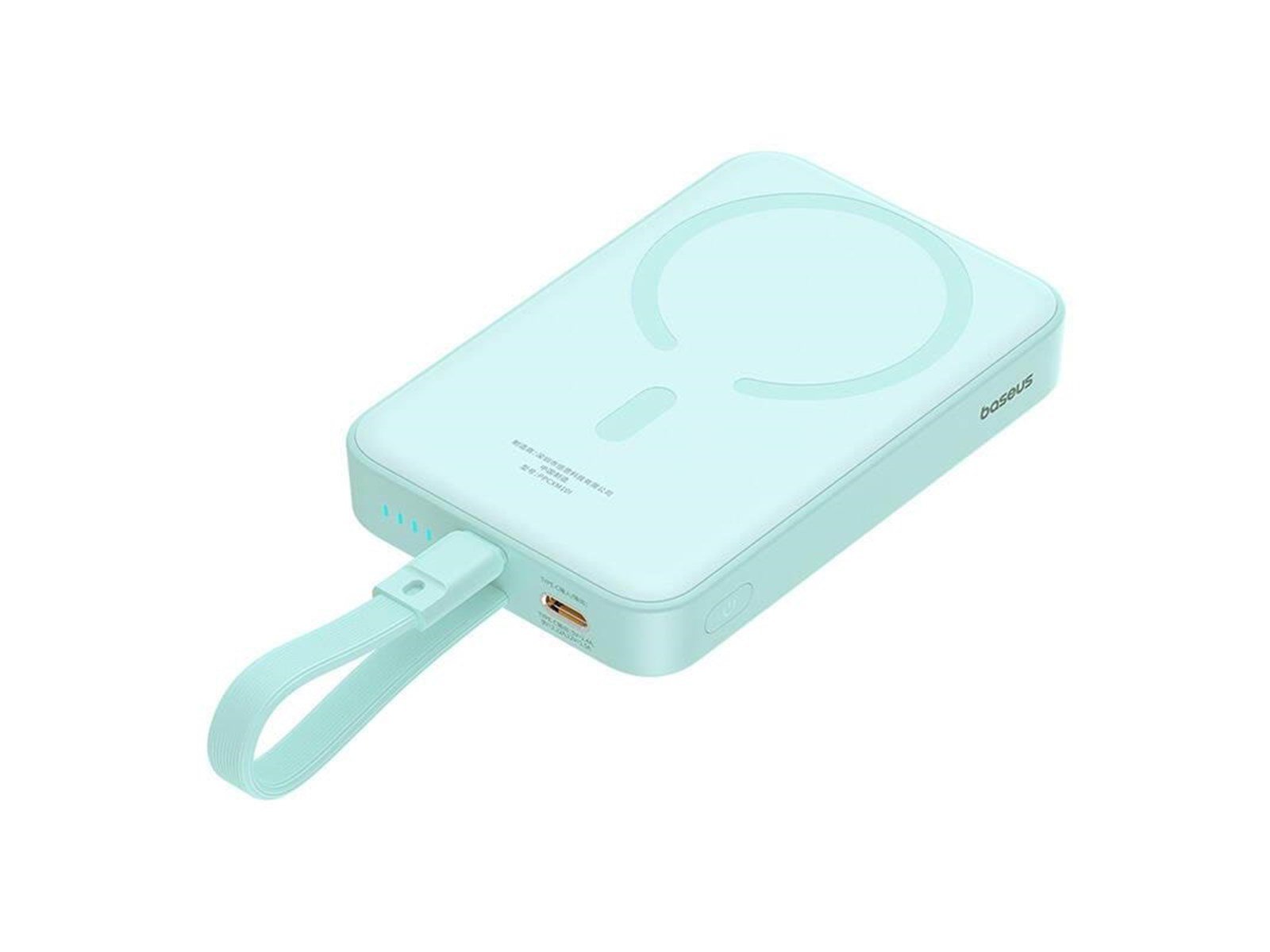 Baseus Magnetic Mini 10000mAh 20W MagSafe Magnetic Power Bank (Mint) Powerbank (Akku) - Blau - 10000 mAh