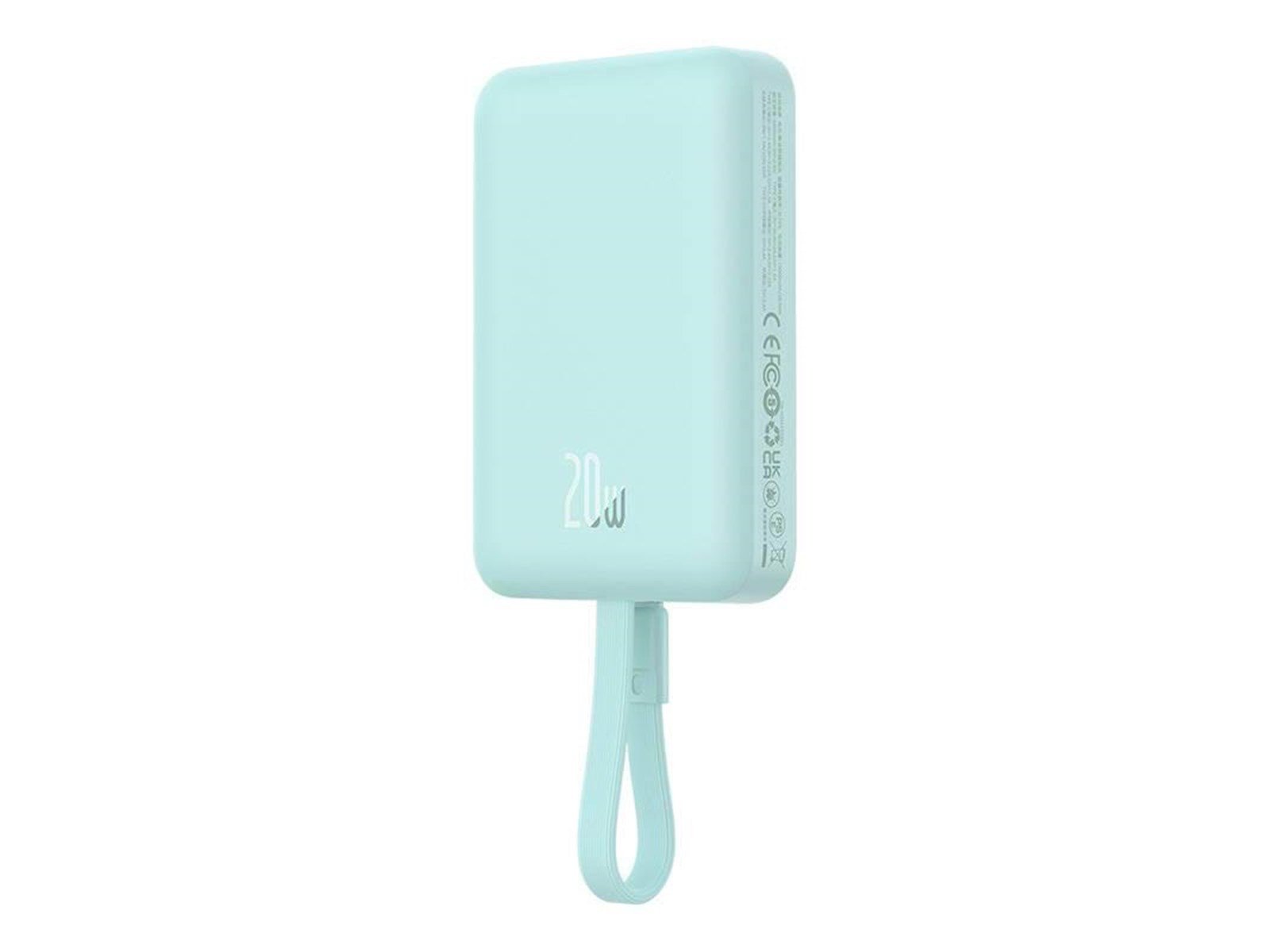 Baseus Magnetic Mini 10000mAh 20W MagSafe Magnetic Power Bank (Mint) Powerbank (Akku) - Blau - 10000 mAh