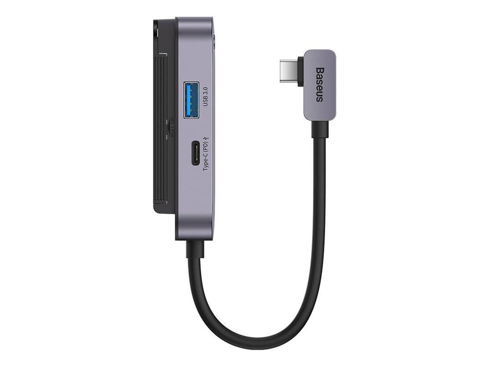 Baseus PadJoy Series 4-in-1 Hub (Gray) USB-Hubs - USB 3.0 - 4 - Grau