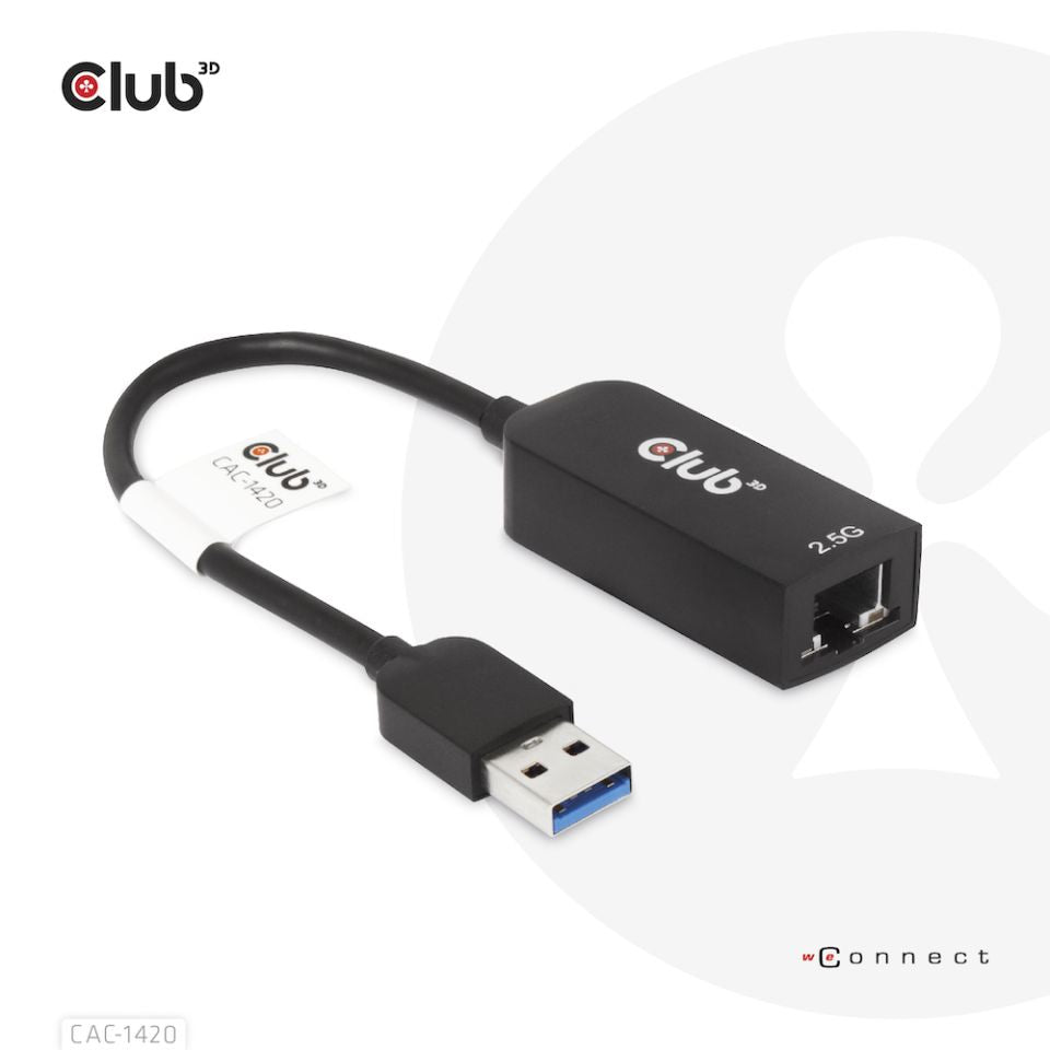 Club3D Adapter USB 3.2 Typ A > RJ-45 2.5Gb retail