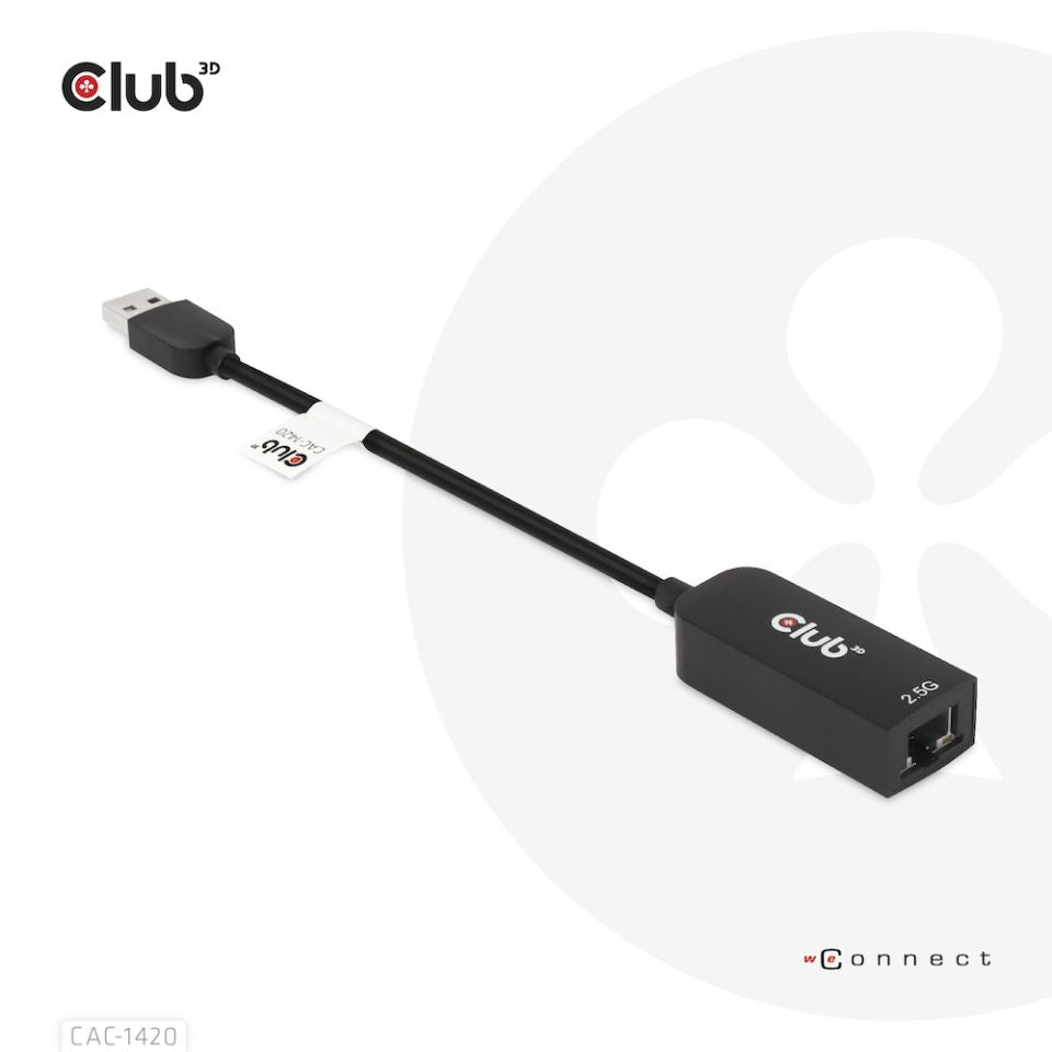 Club3D Adapter USB 3.2 Typ A > RJ-45 2.5Gb retail