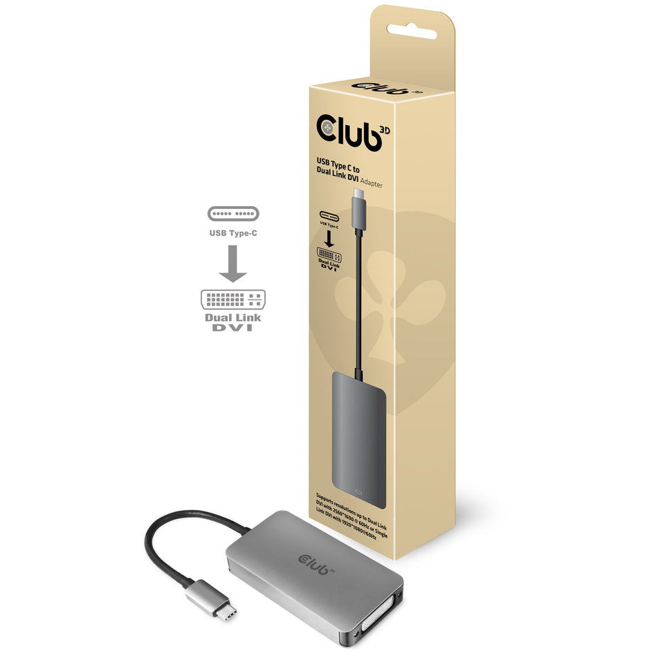 Club3D Adapter USB 3.2 Typ C > DVI-D        aktiv St/Bu retail