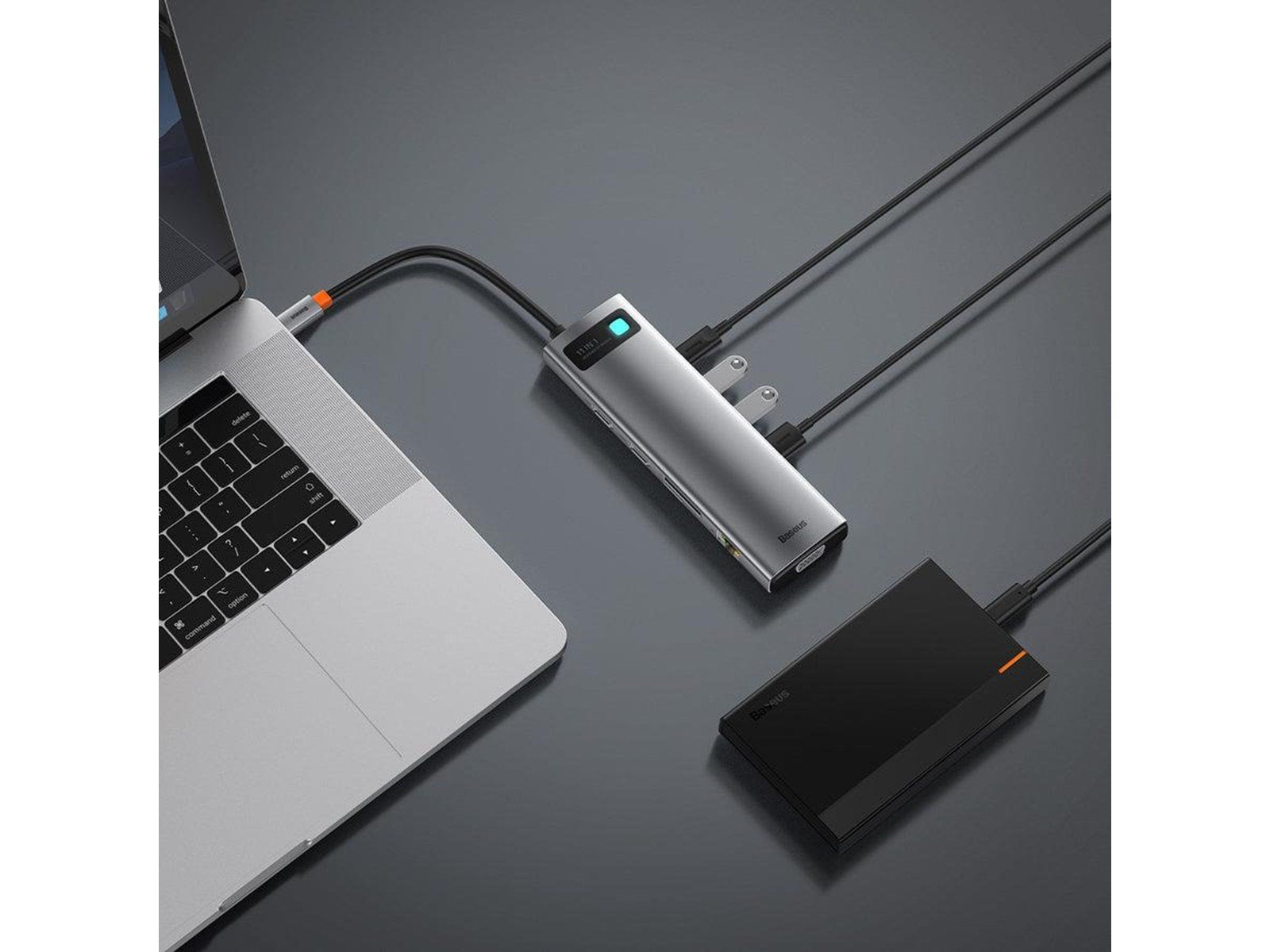 Baseus Joystar USB-Hubs - 11 - Grau
