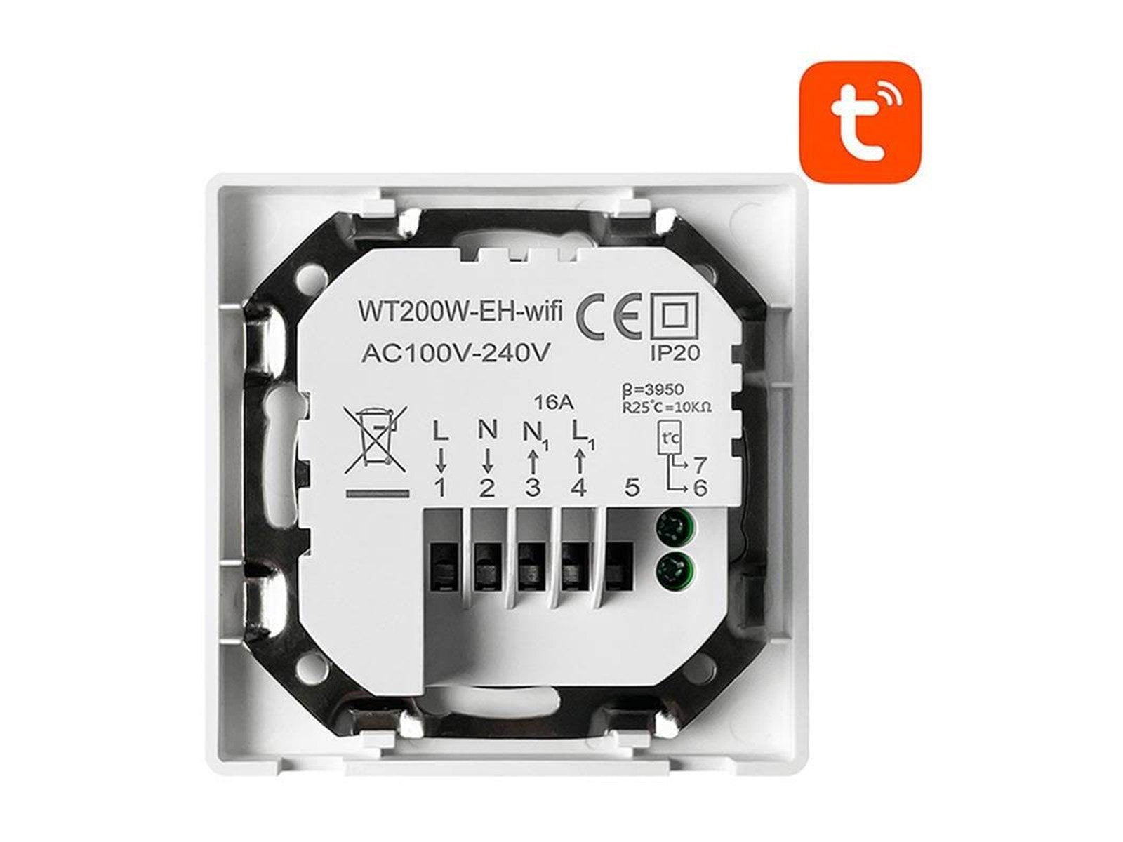 Avatto Smart Thermostat WT200-16A-W Electric Heating 16A WiFi TUYA