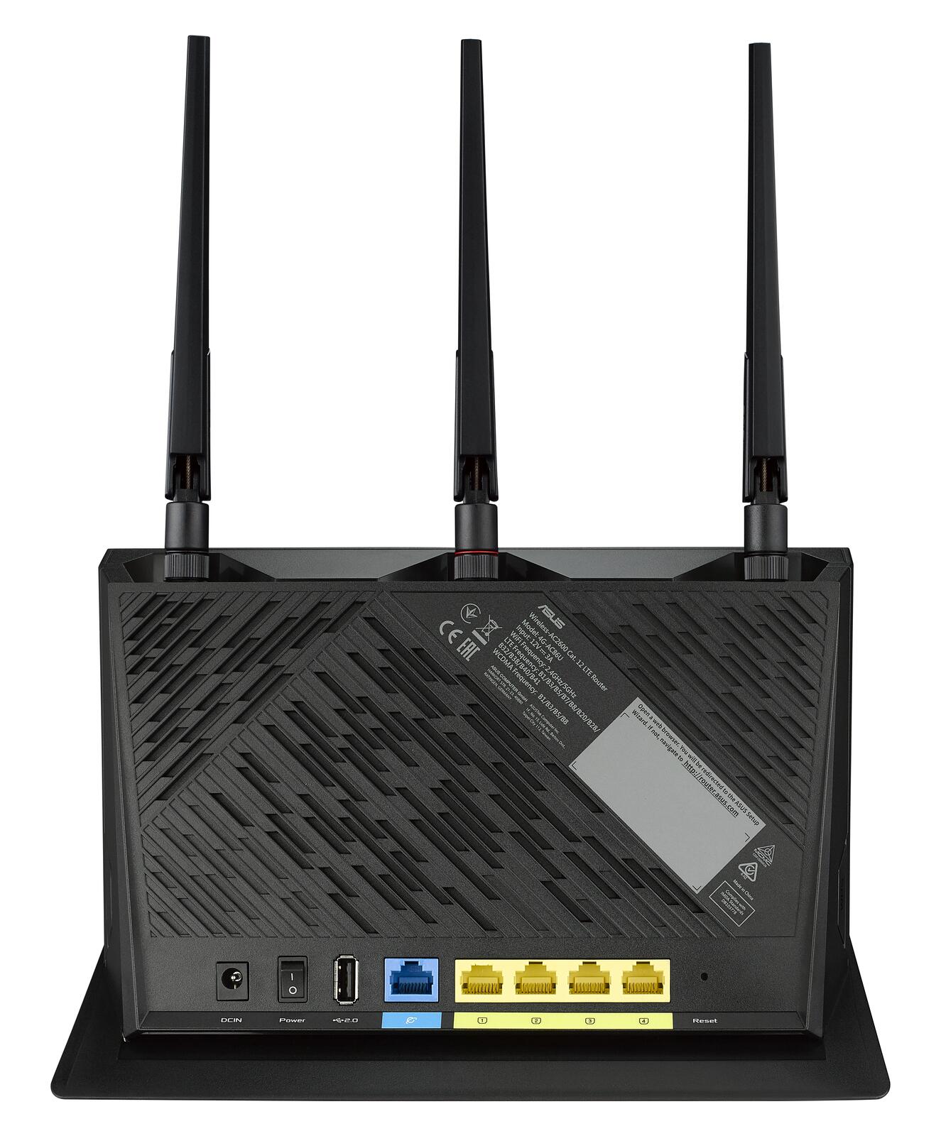 ASUS 4G-AC86U Cat. 12 600 Mbit/s Dual-Band AC2600 LTE Modem Router (unterstützt Gastzugang mit Captive Portal, Lifetime