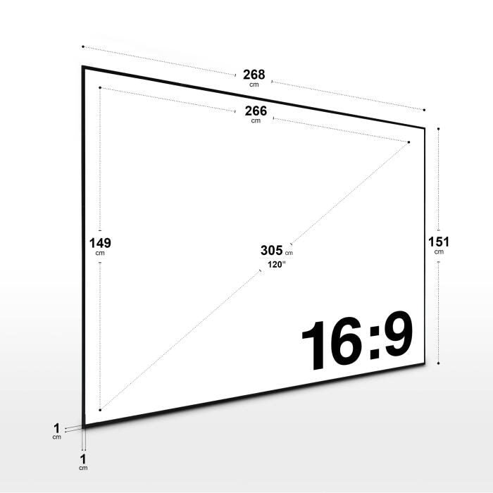 Acer ApexVision L812 Laser Ultrakurzdistanz Beamer 4000 ANSI Lumen + eSmart Expert UKD Rahmen Leinwand 305 cm 120 Zoll