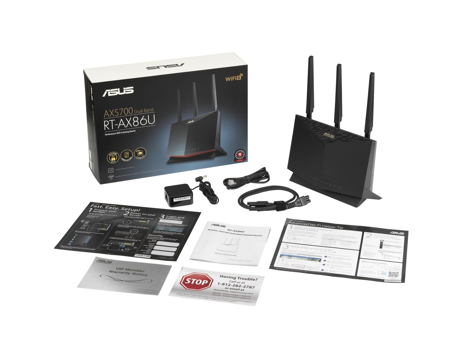 ASUS RT-AX86U Pro AX5700 AiMesh Dual Band WiFi 6 Gaming kombinierbarer Router (Tethering als 4G und 5G Router-Ersatz, PS