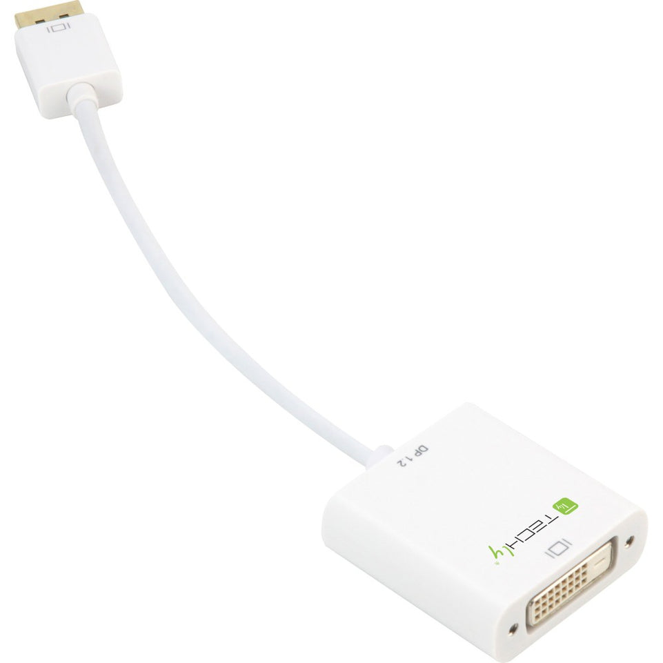 Techly Adapter - DisplayPort 1.2 Stecker auf DVI 15cm