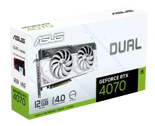 ASUS  DUAL-RTX4070-12G-WHITE 12GB GDDR6X HDMI DP