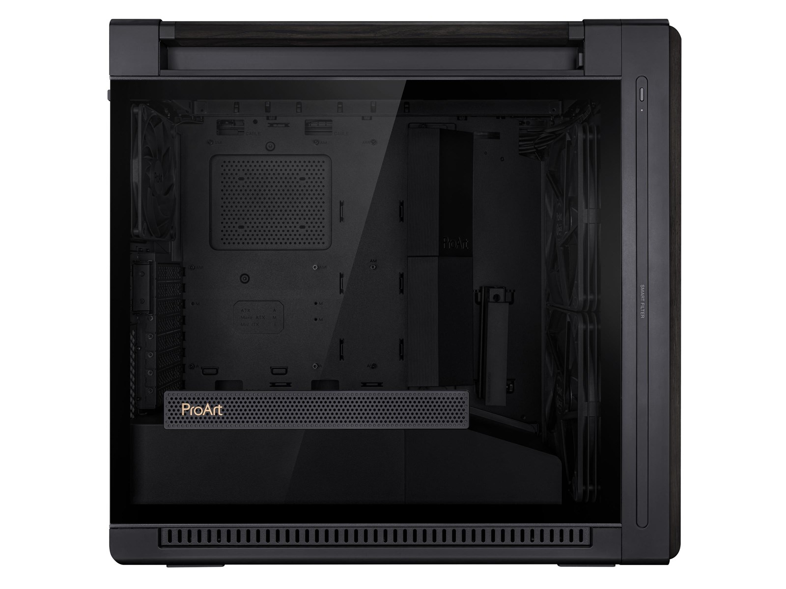 ASUS ProArt PA602 Wood TG Panel - Gehäuse - Fulltower - Schwarz