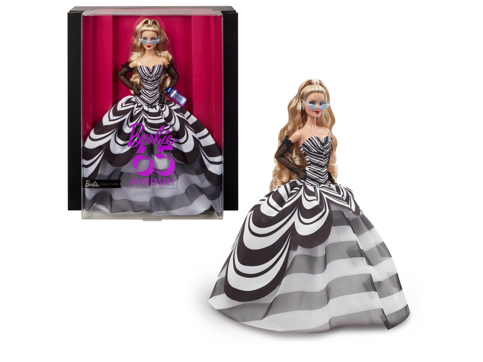 Barbie Signature 65th Anniversary Doll With Blonde Hair And Black And White Gown