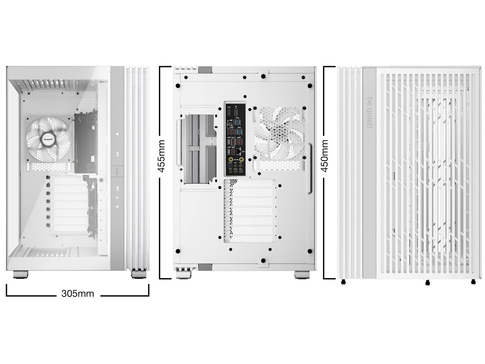 be quiet! LIGHT BASE 600 LX White - Gehäuse - Miditower - Weiß