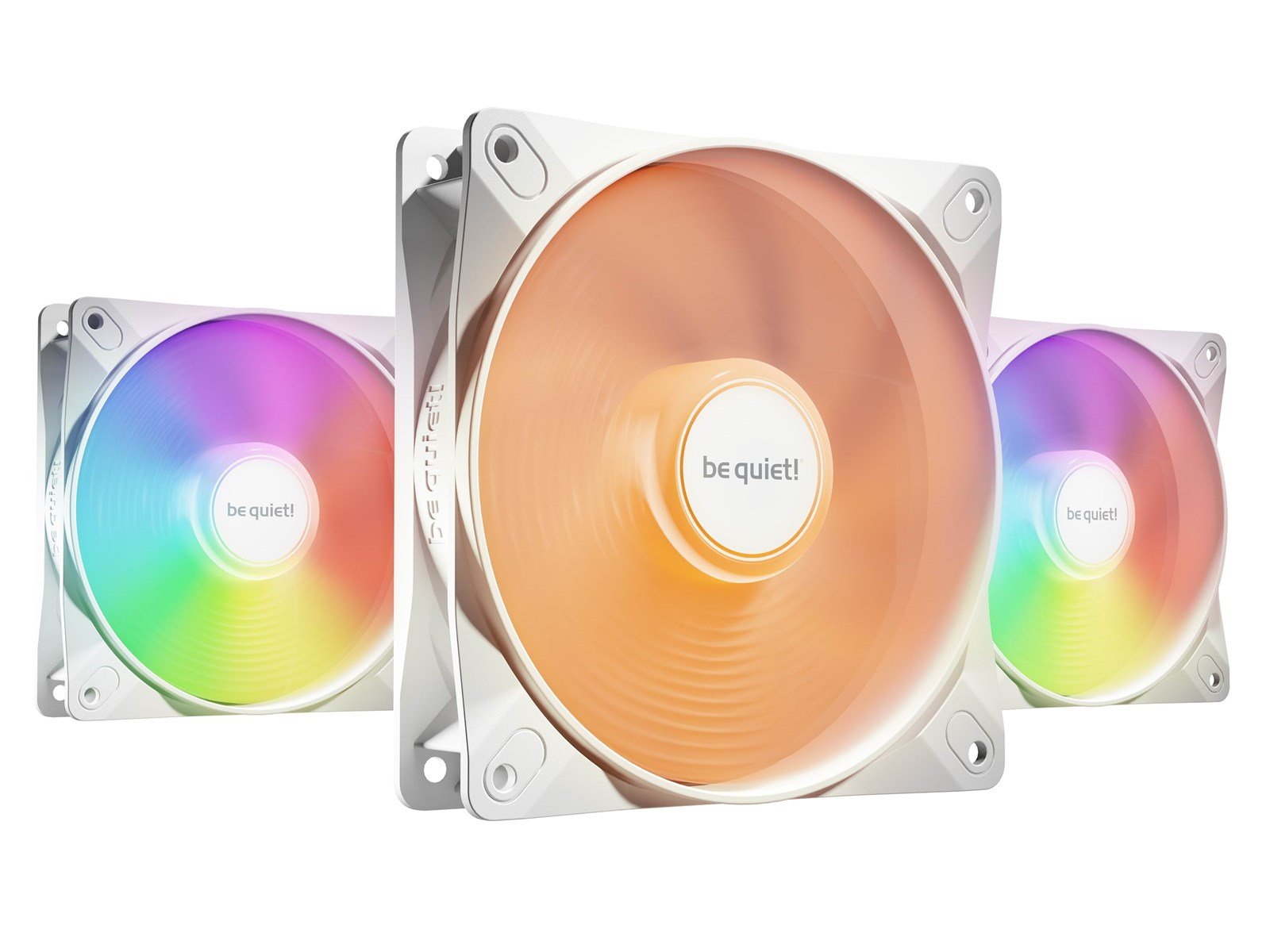 be quiet! LIGHT WINGS LX White (3-pack) - Gehäuselüfter - 120mm - Weiß mit RGB-Beleuchtung - 25 dBA