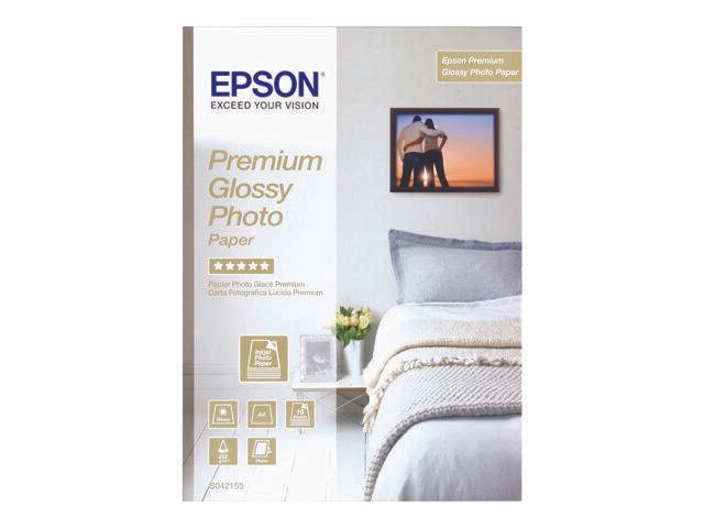 Epson Premium Glossy Photo Paper - Fotopapier, glänzend - 100 x 150 mm - 40 Blatt - für Epson MUFC Printer