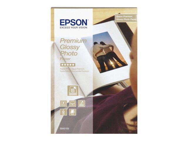 Epson Premium Glossy Photo Paper - Fotopapier, glänzend - 100 x 150 mm - 40 Blatt - für Epson MUFC Printer