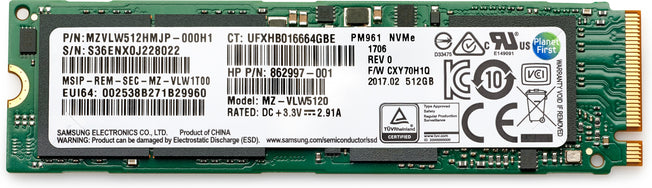 HP SSD - 512 GB - intern - M.2 2280 - PCIe 4.0 x4 (NVMe)