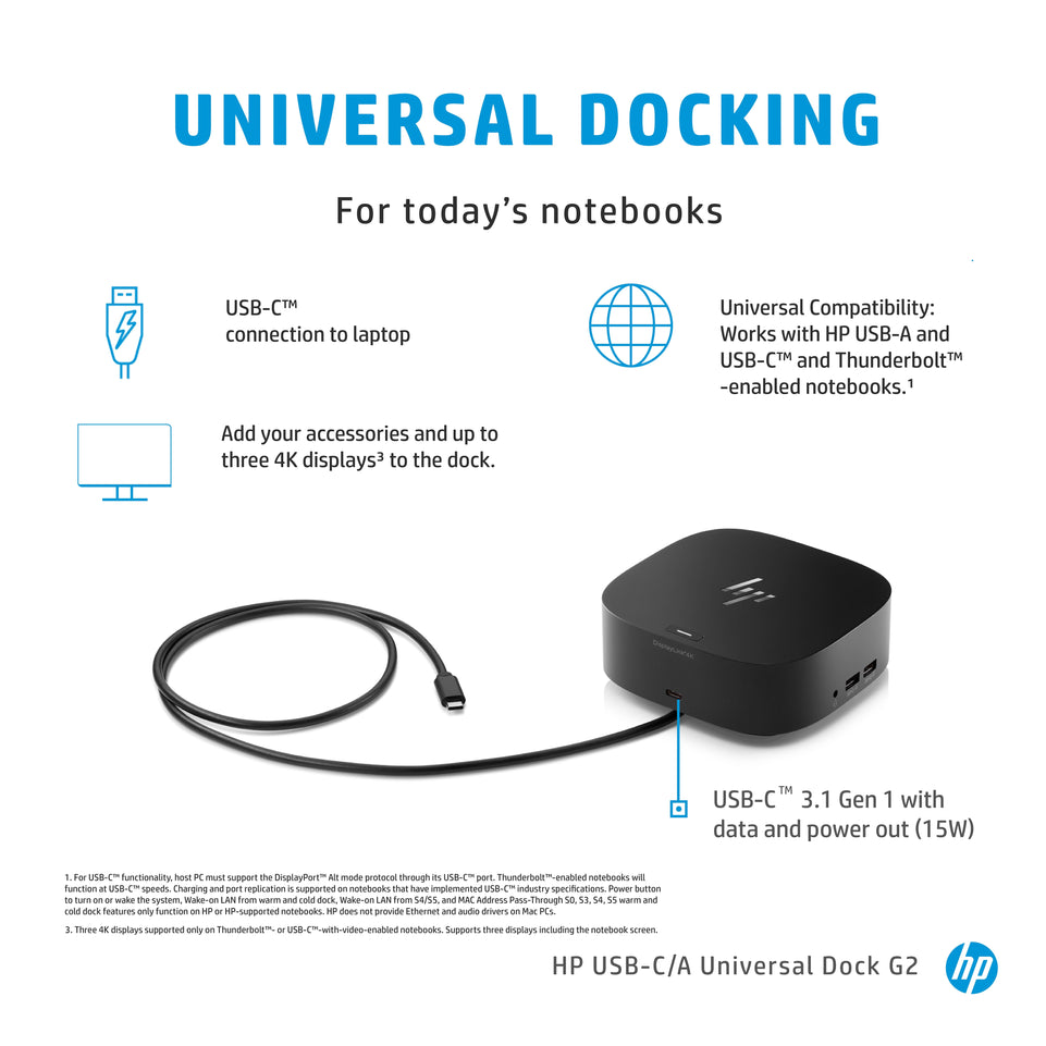 HP Notebook Dockingstation USB-C/A Universal G2 5TW13AA