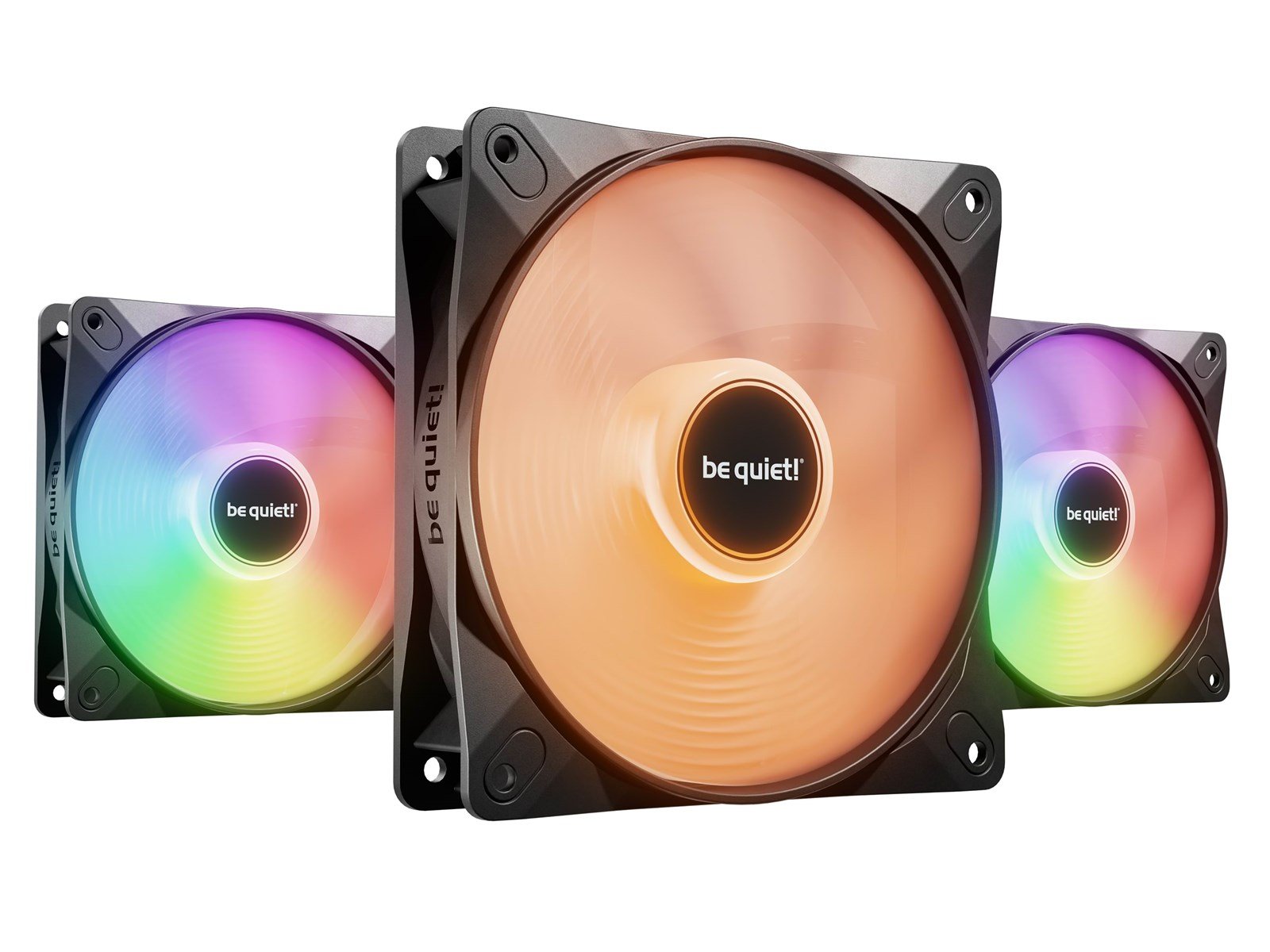 be quiet! LIGHT WINGS LX high-speed (3-pack) - Gehäuselüfter - 120mm - Schwarz mit RGB LED - 31 dBA