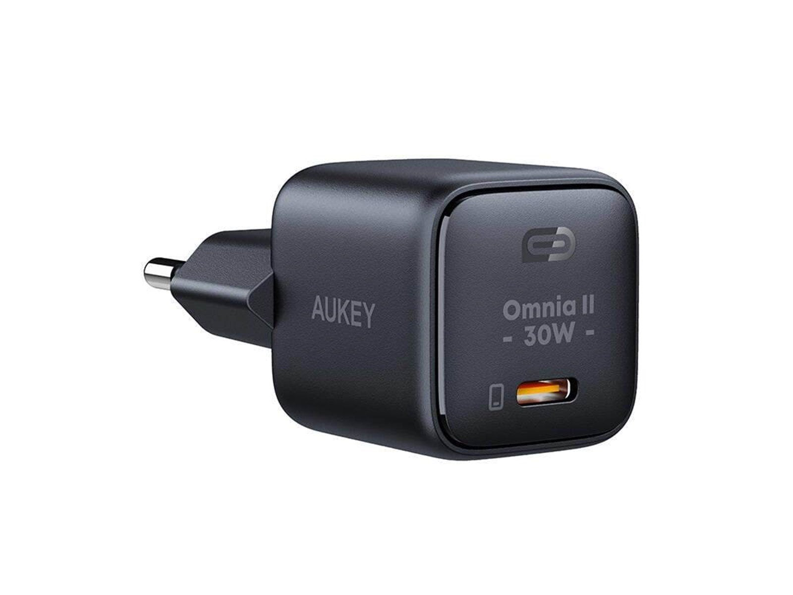 Aukey PA-B1L 30W USB-C Single Port Wall Charger - Black