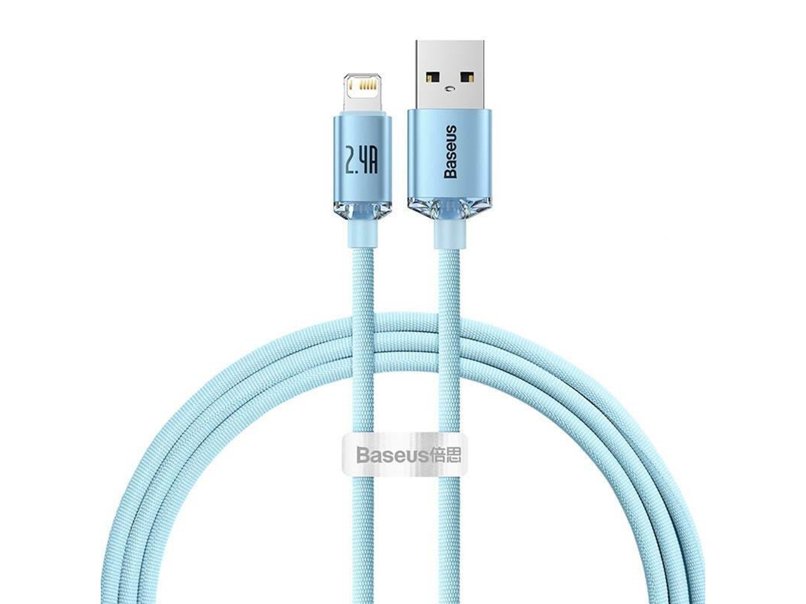 Baseus USB cable for iP  Crystal Shine 2.4A 1.2m (blue)