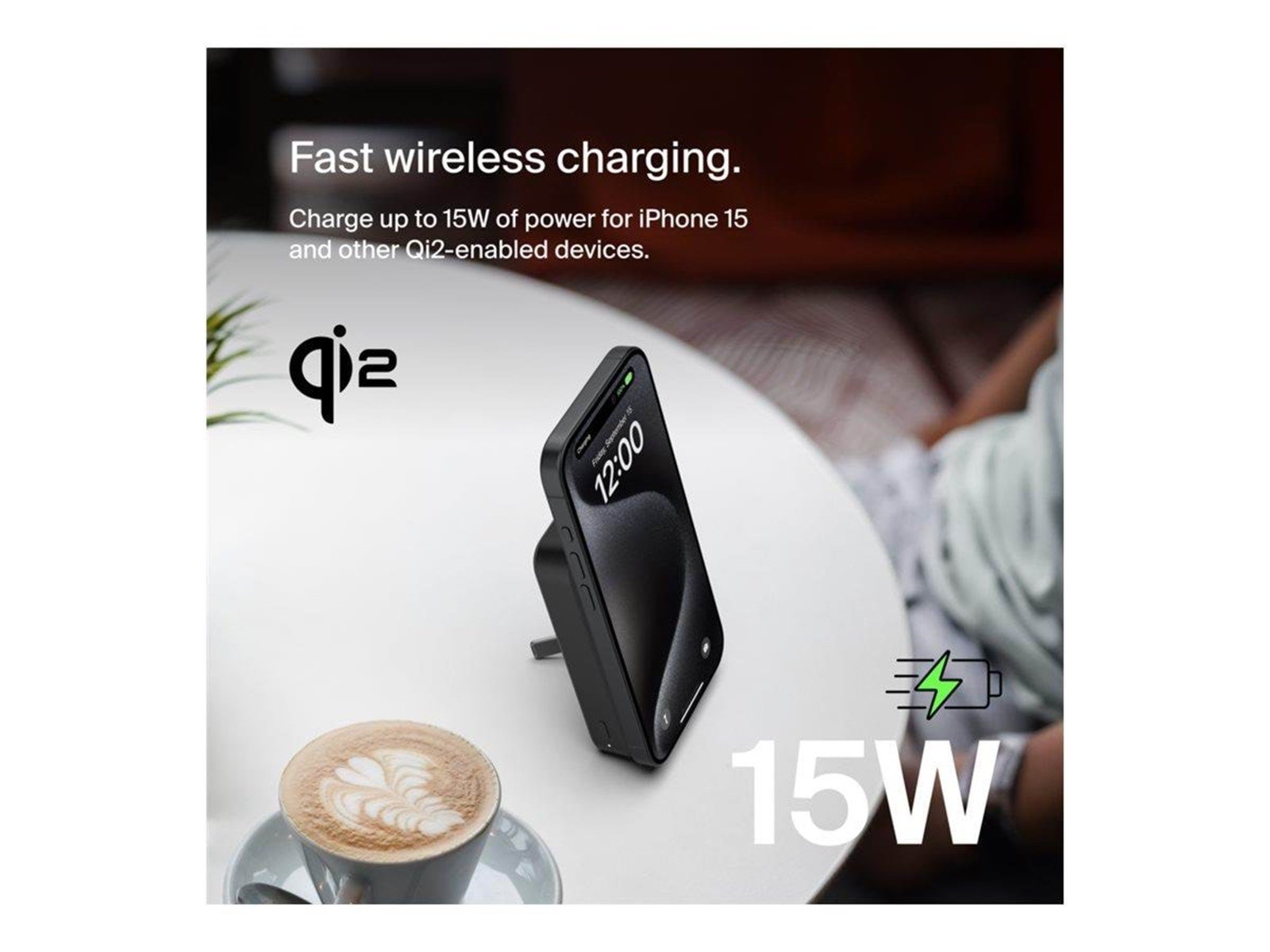 Belkin BoostCharge Pro wireless power bank - magnetic with Qi2 - magnetic 24 pin USB-C - 15 Watt