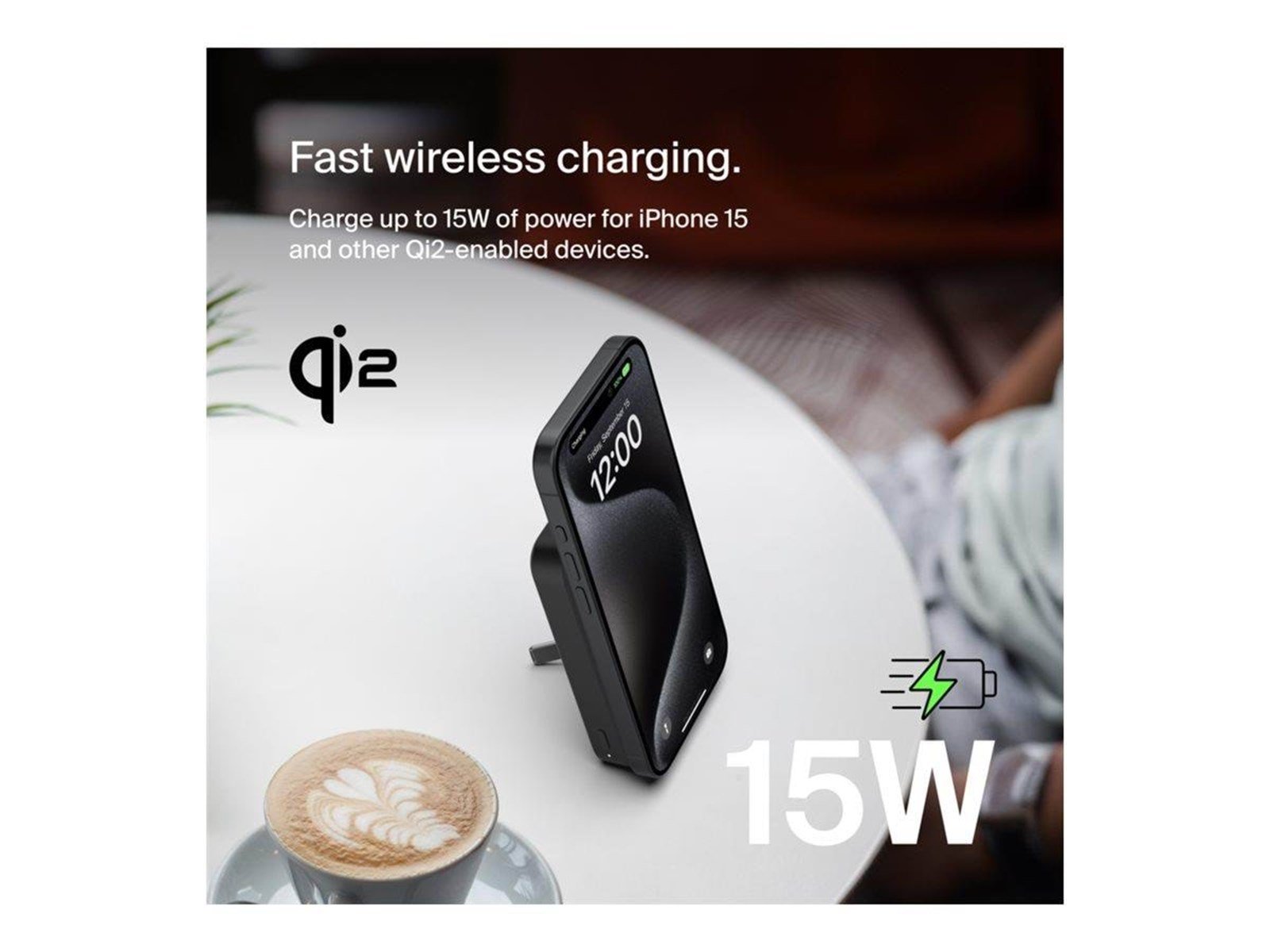 Belkin wireless power bank - magnetic with Qi2 - 24 pin USB-C - 15 Watt