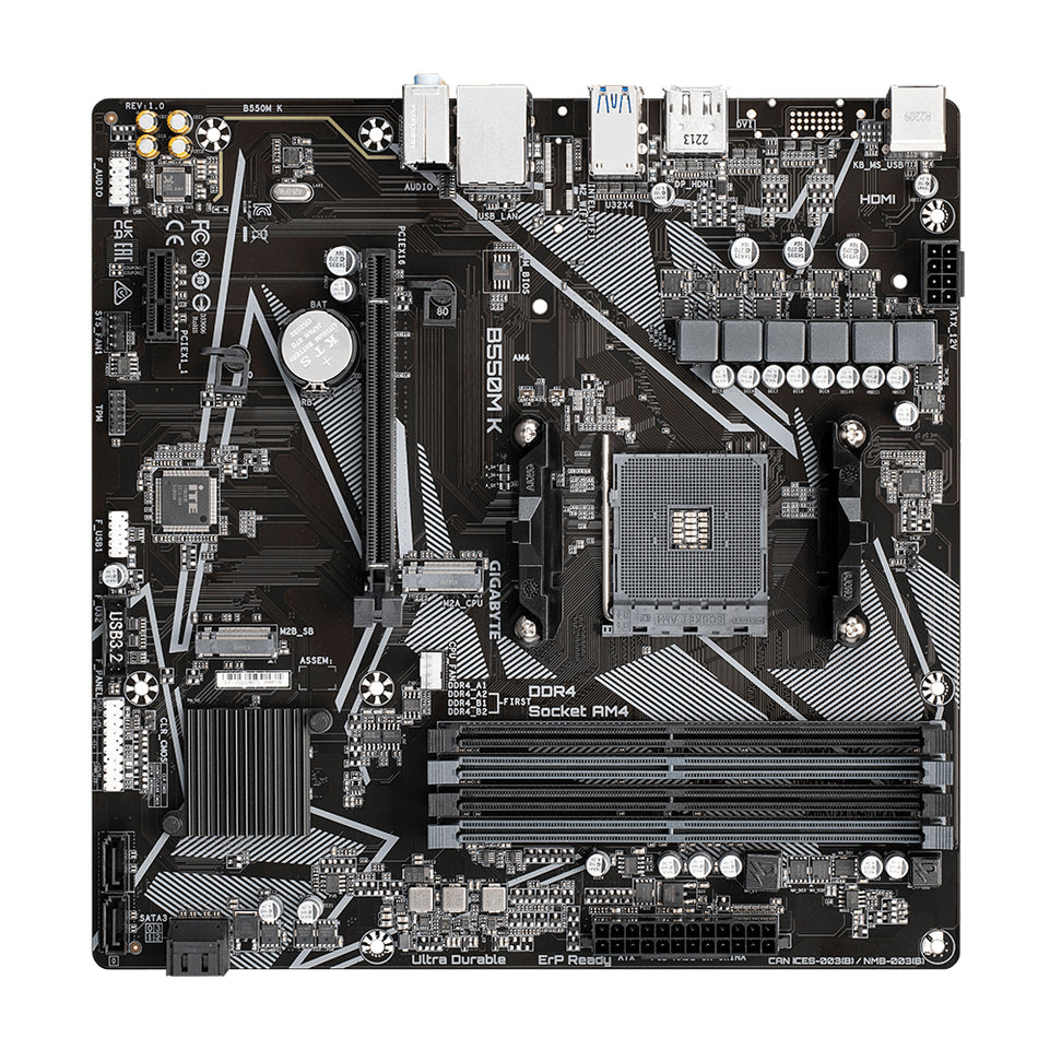 Gigabyte B550M K                     (B550,AM4,mATX,DDR4)