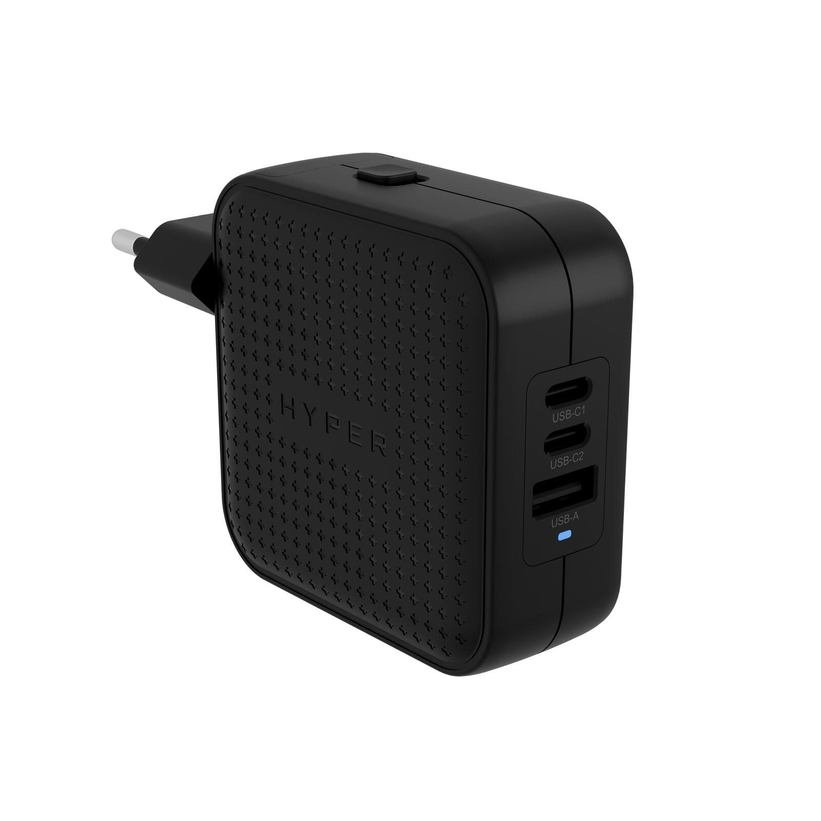 Hyper® HyperJuice 70W USB-C GaN Reise-Ladegerät (3C+1A) - Schwarz