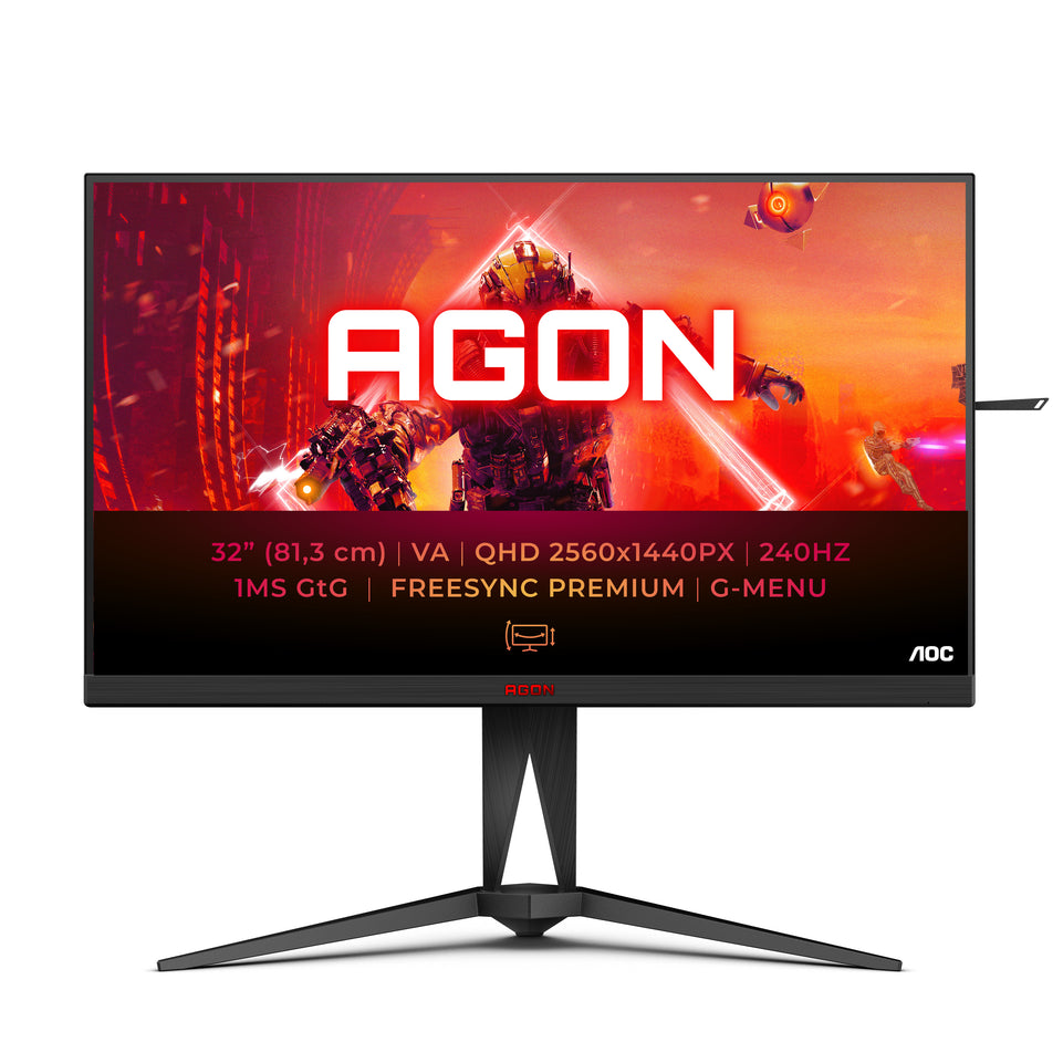 AOC 81,3cm (31,5") AG325QZN/EU  16:09 2xHDMI+2xDP+USB VA bl. ret