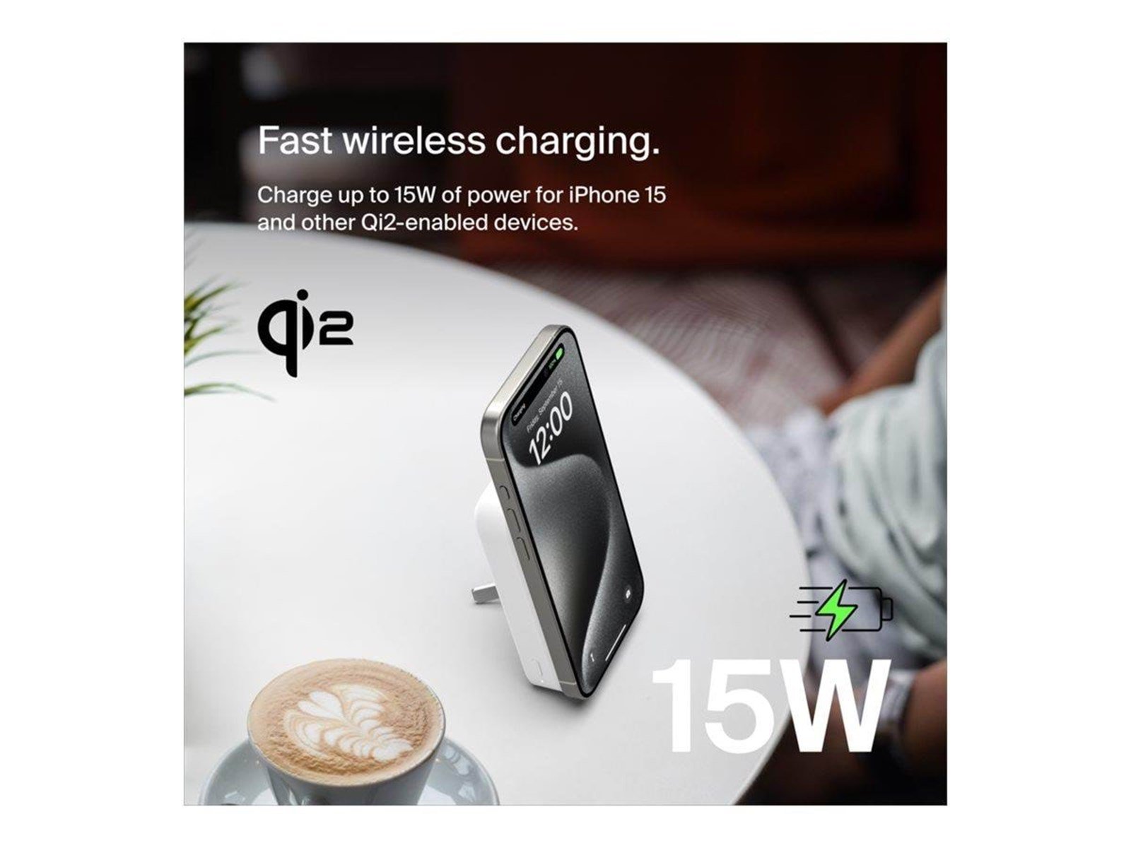 Belkin BoostCharge Pro wireless power bank - magnetic with Qi2 - magnetic 24 pin USB-C - 15 Watt