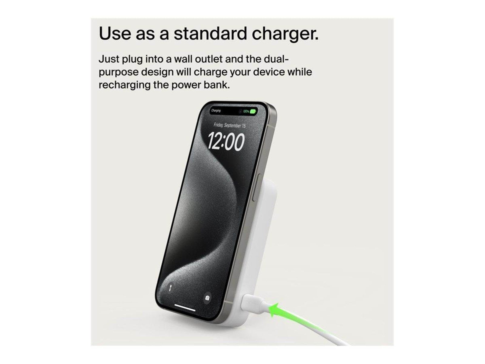 Belkin BoostCharge Pro wireless power bank - magnetic with Qi2 - magnetic 24 pin USB-C - 15 Watt