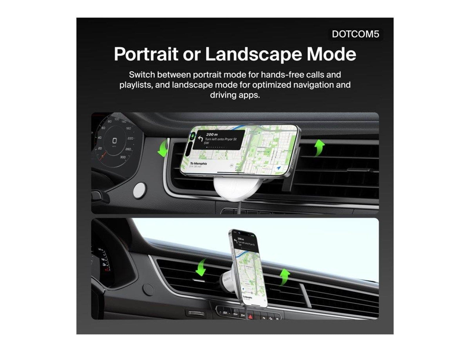 Belkin car wireless charging holder - magnetic with Qi2 + car power adapter - 15 Watt