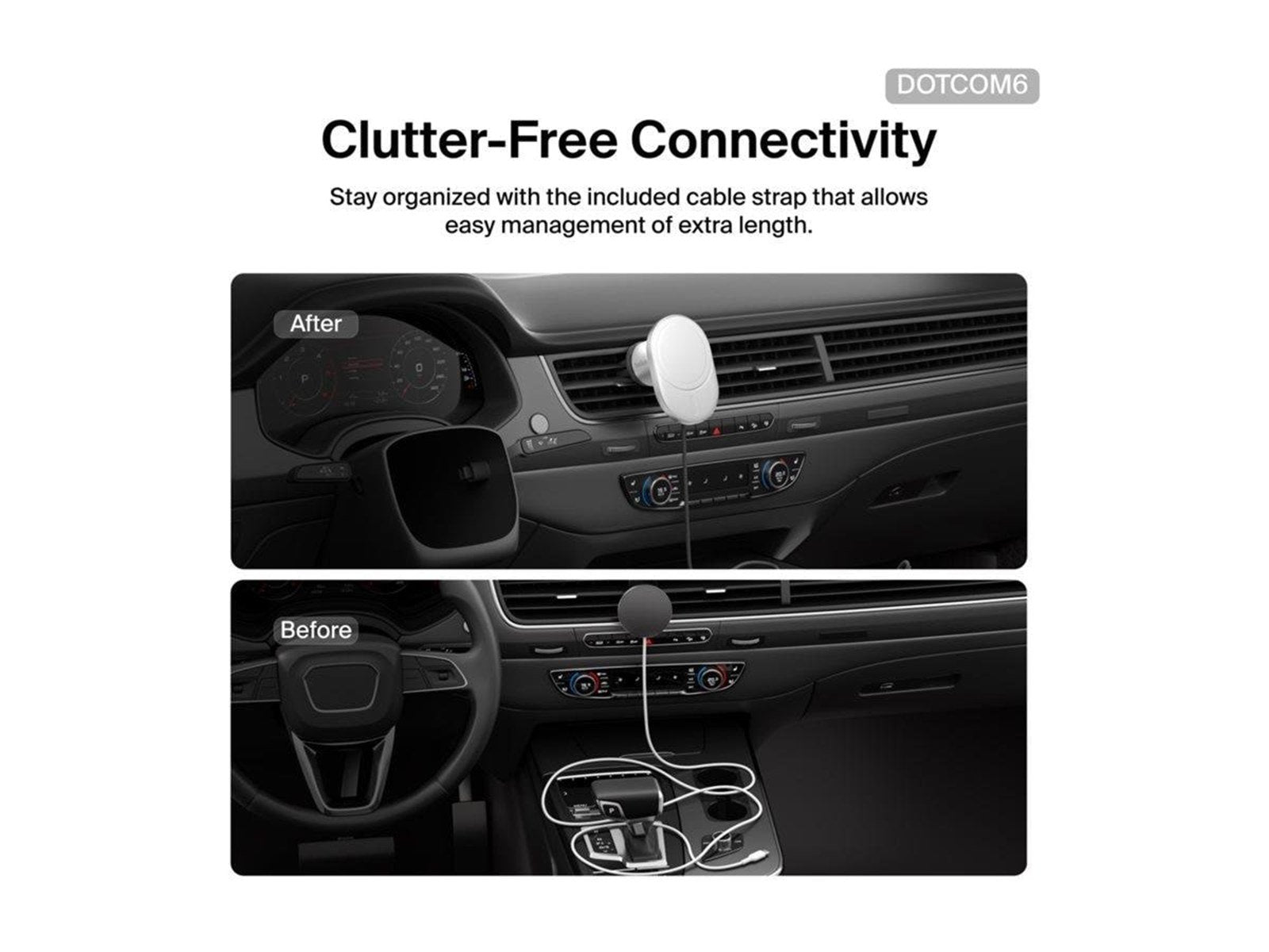 Belkin car wireless charging holder - magnetic with Qi2 + car power adapter - 15 Watt