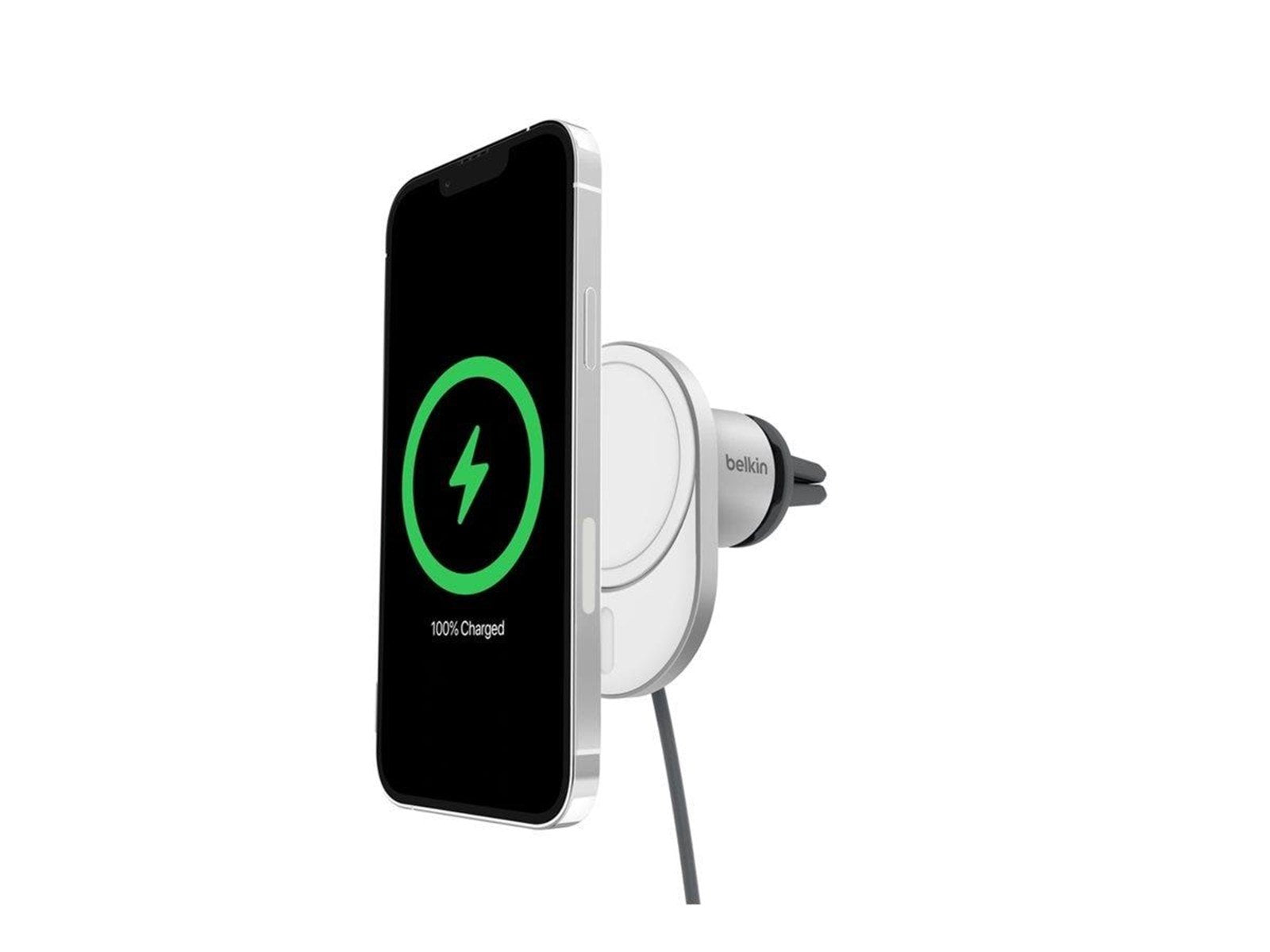 Belkin car wireless charging holder - magnetic with Qi2 + car power adapter - 15 Watt
