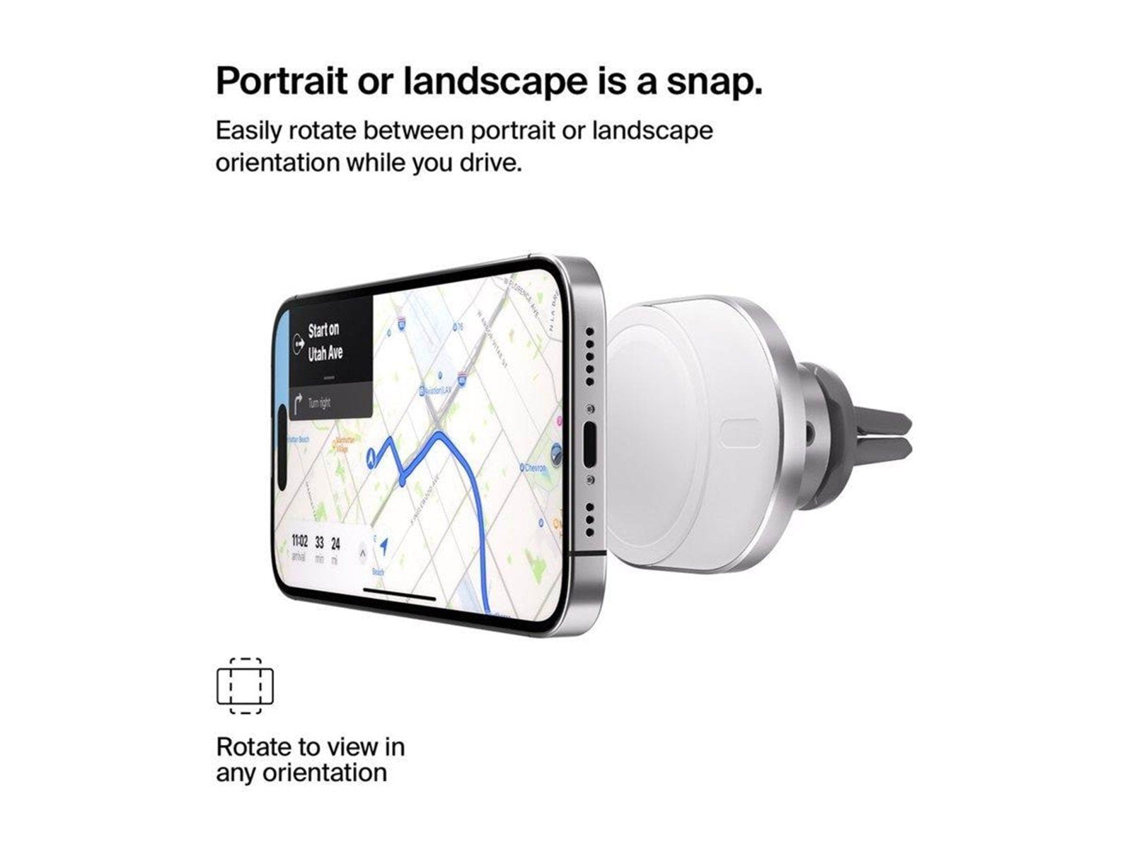 Belkin car wireless charging holder - magnetic with Qi2 + car power adapter - 15 Watt