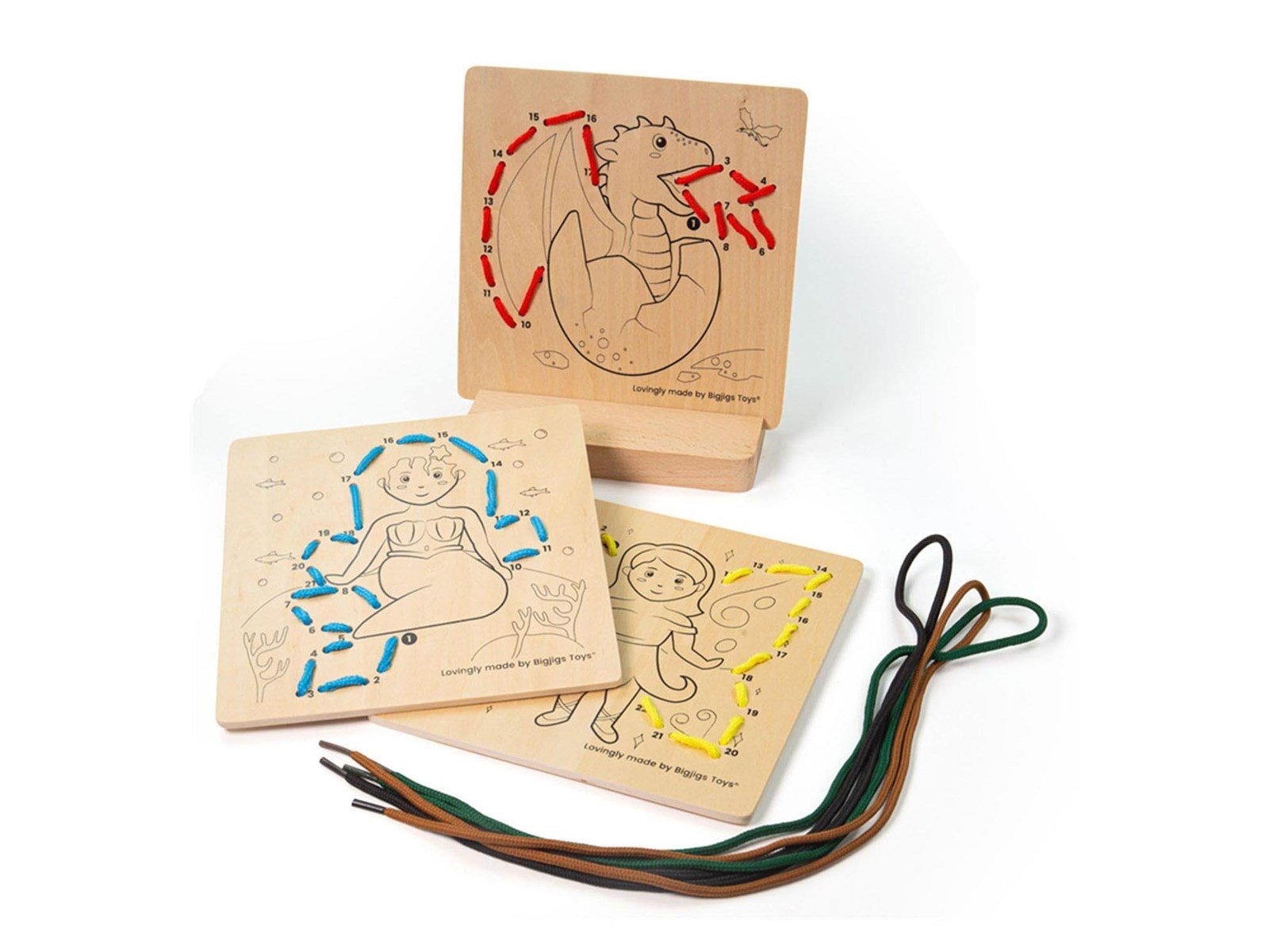 Bigjigs Wooden Puzzle by Numbers - Fairytale World Holz