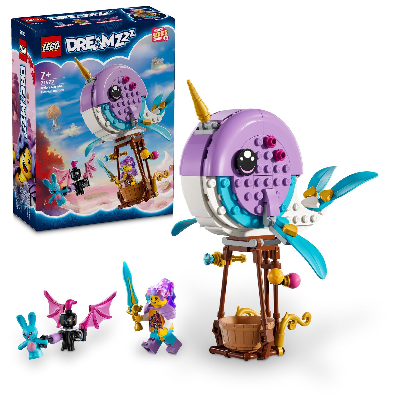 LEGO® DREAM 71472 Izzies Narwal-Heißluftballon