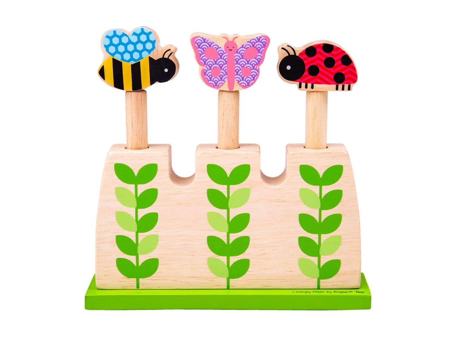 Bigjigs Wooden Garden Pop Up Animals