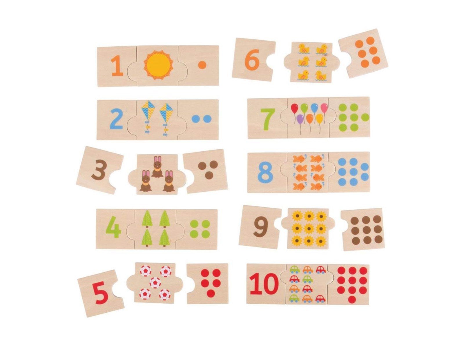 Bigjigs Wooden Jigsaw Puzzle Number Tiles 30 pcs. Holz