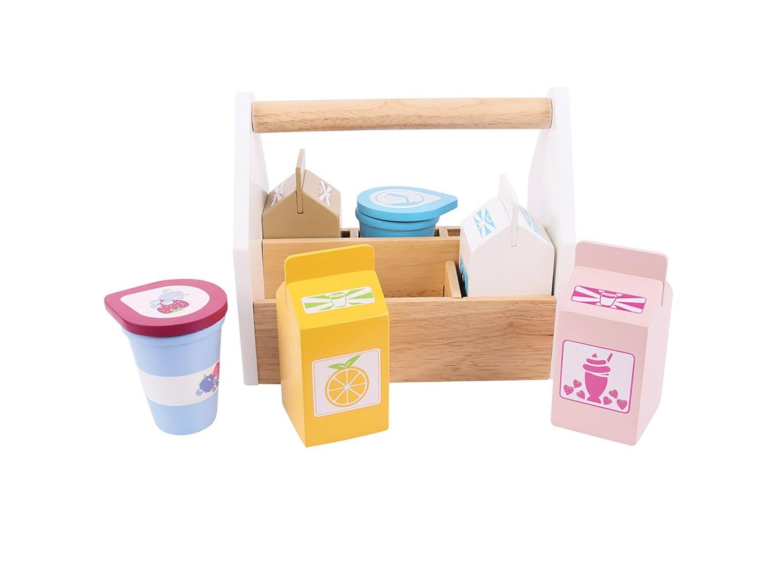 Bigjigs Wooden Box with Dairy Products 7 pcs.