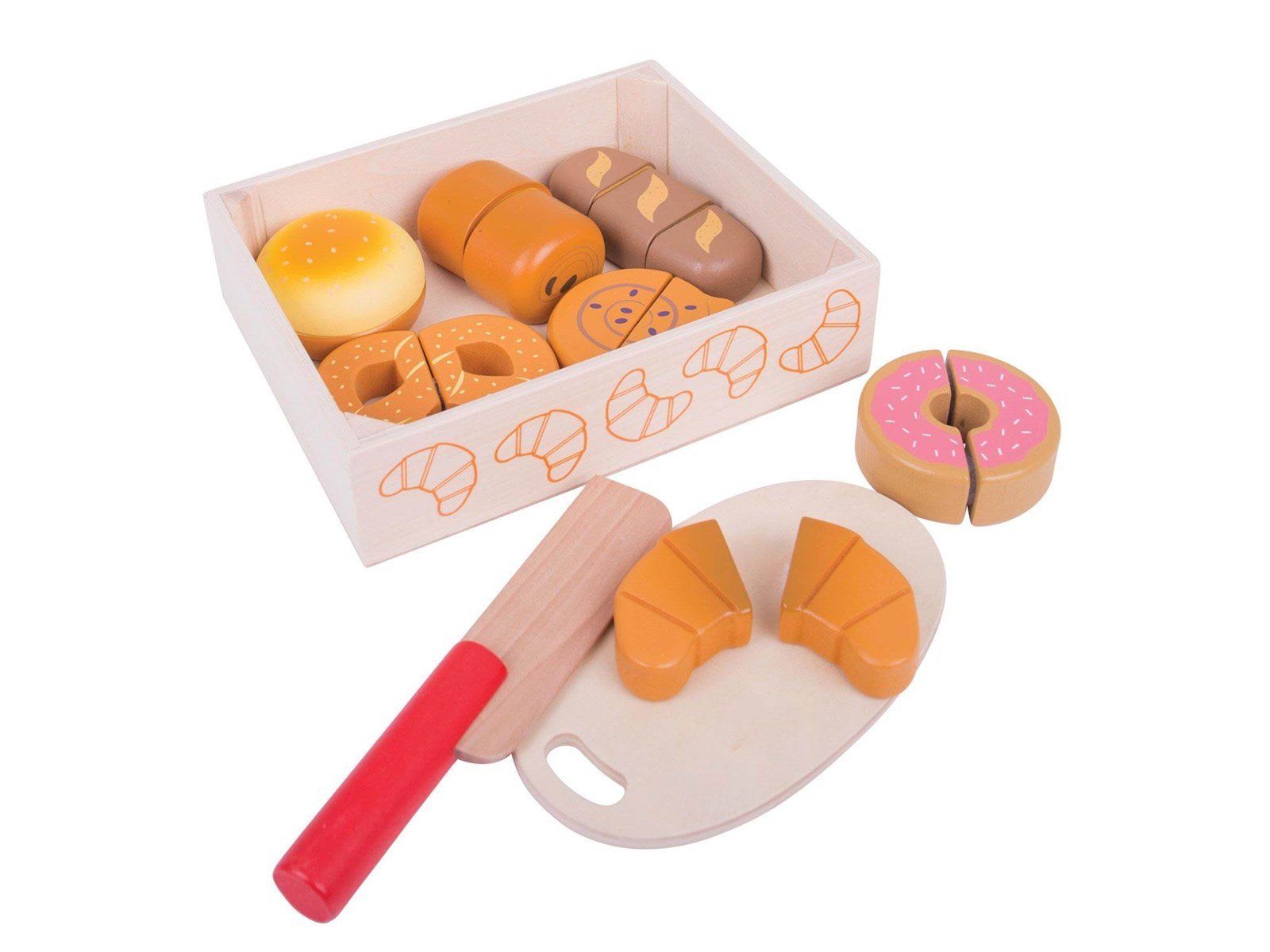 Bigjigs Wooden Box with Sliced Bread 17pcs.
