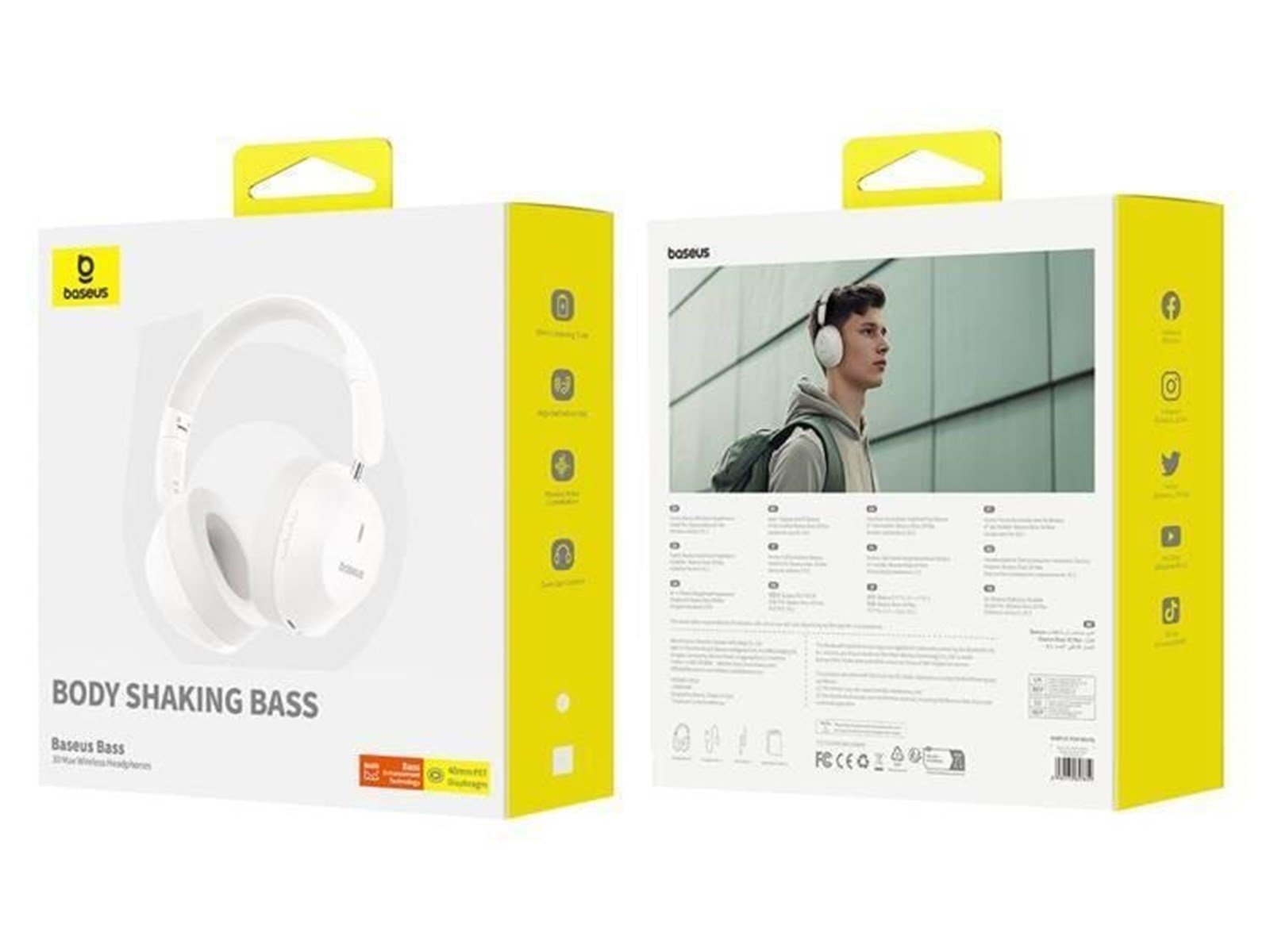 Baseus Boss 30 Max Wireless Headphones (white)