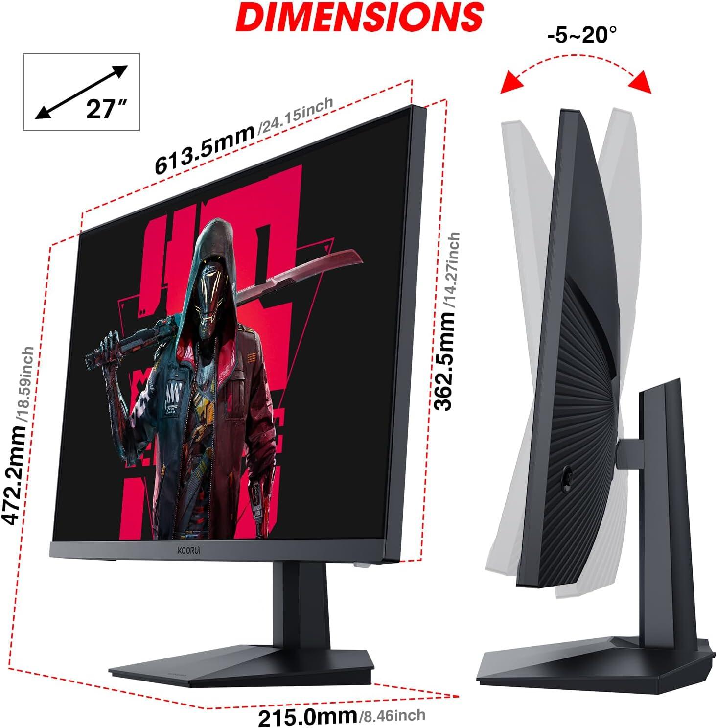 KOORUI GN07 Gaming Monitor 68,59 cm (27 Zoll)