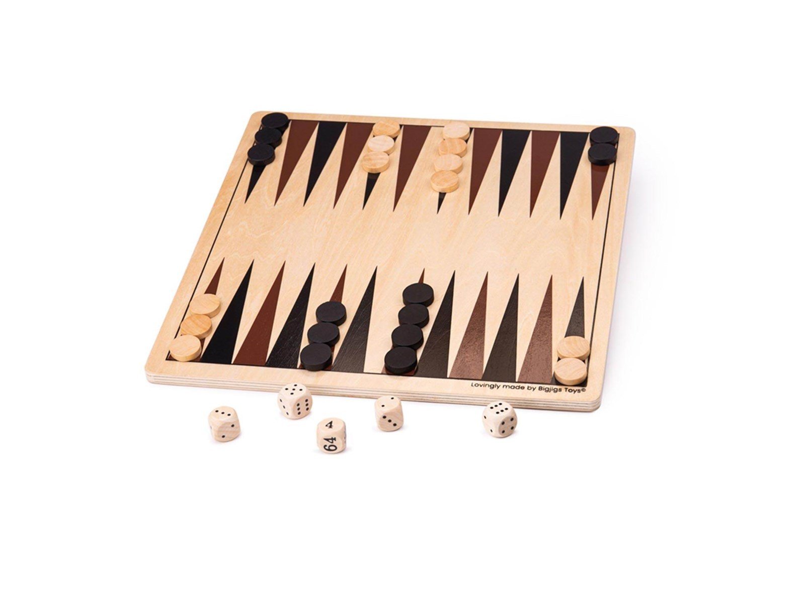 Bigjigs Backgammon Wooden Board Game