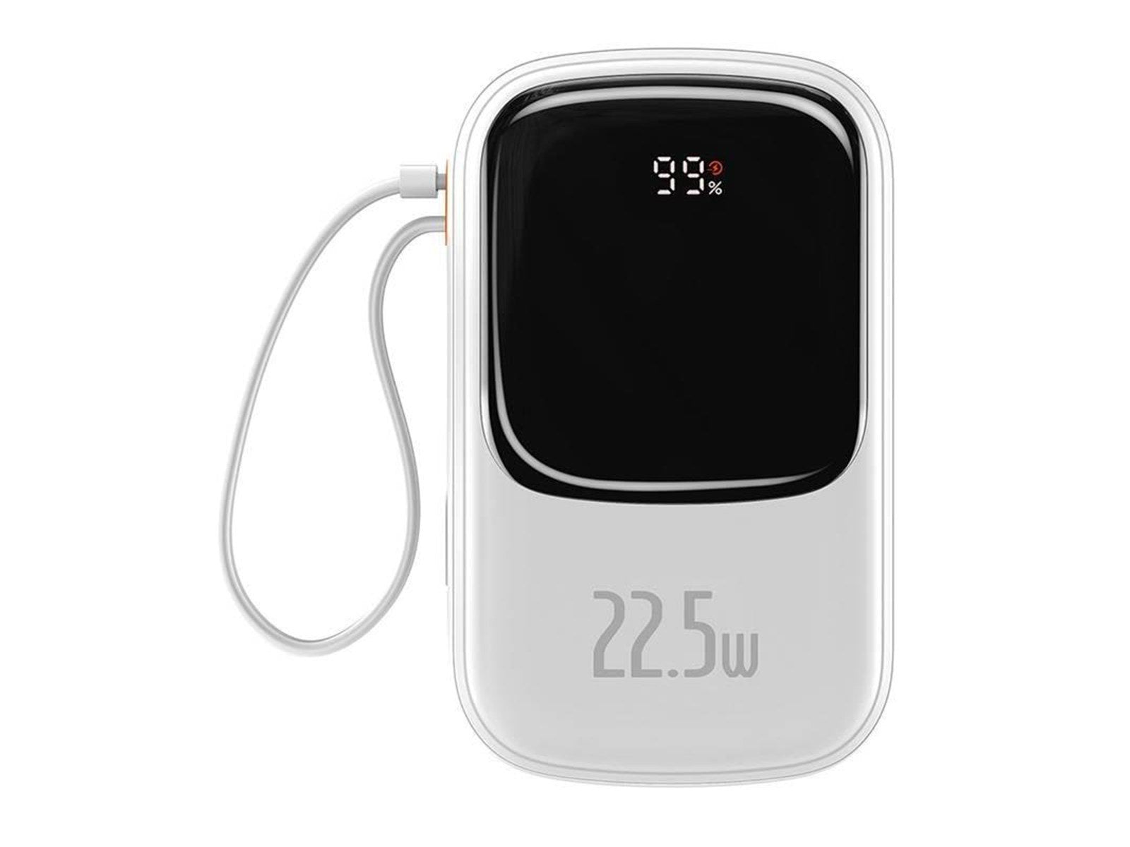 Baseus Powerbank Qpow PRO with cable 20000mAh 22.5W (White) Powerbank (Akku) - Weiß - 20000 mAh
