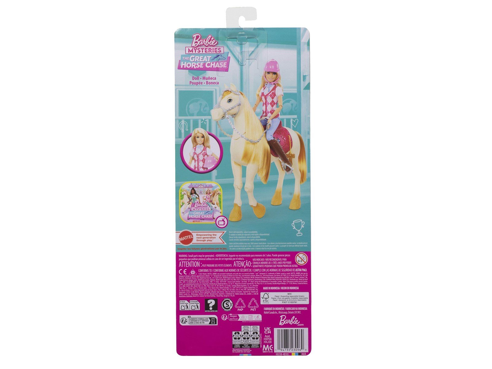 Barbie Mysteries: The Great Horse Chase  “Malibu” Doll With Riding Clothes & Accessories
