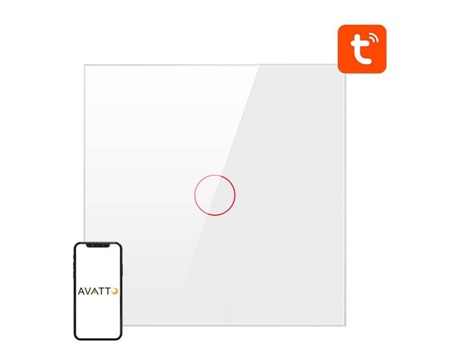 Avatto Smart Light Switch ZigBee ZTS02-EU-W1 1 Way TUYA (white)