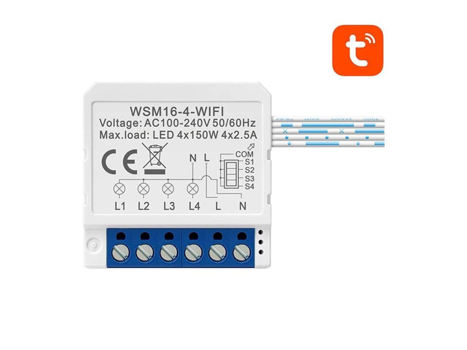 Avatto Smart Switch Module WiFi WSM16-W4 TUYA